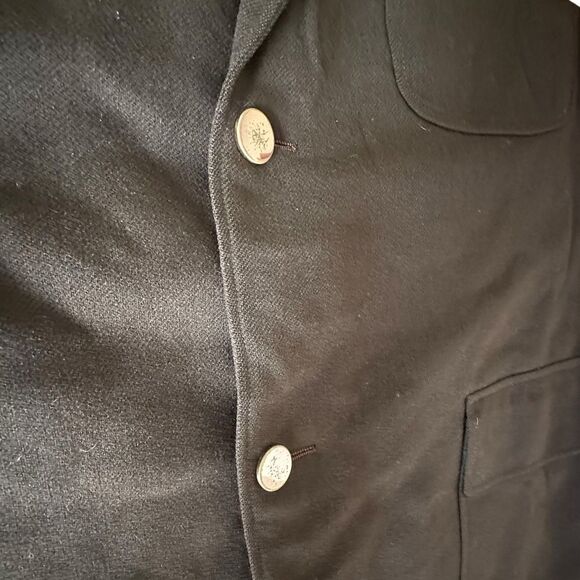Vintage 1960s Brown Handmade lightweight wool blend blazer size 42R - Picture 10 of 13